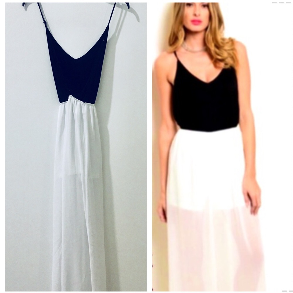Black and White Cross Back Jumpsuit